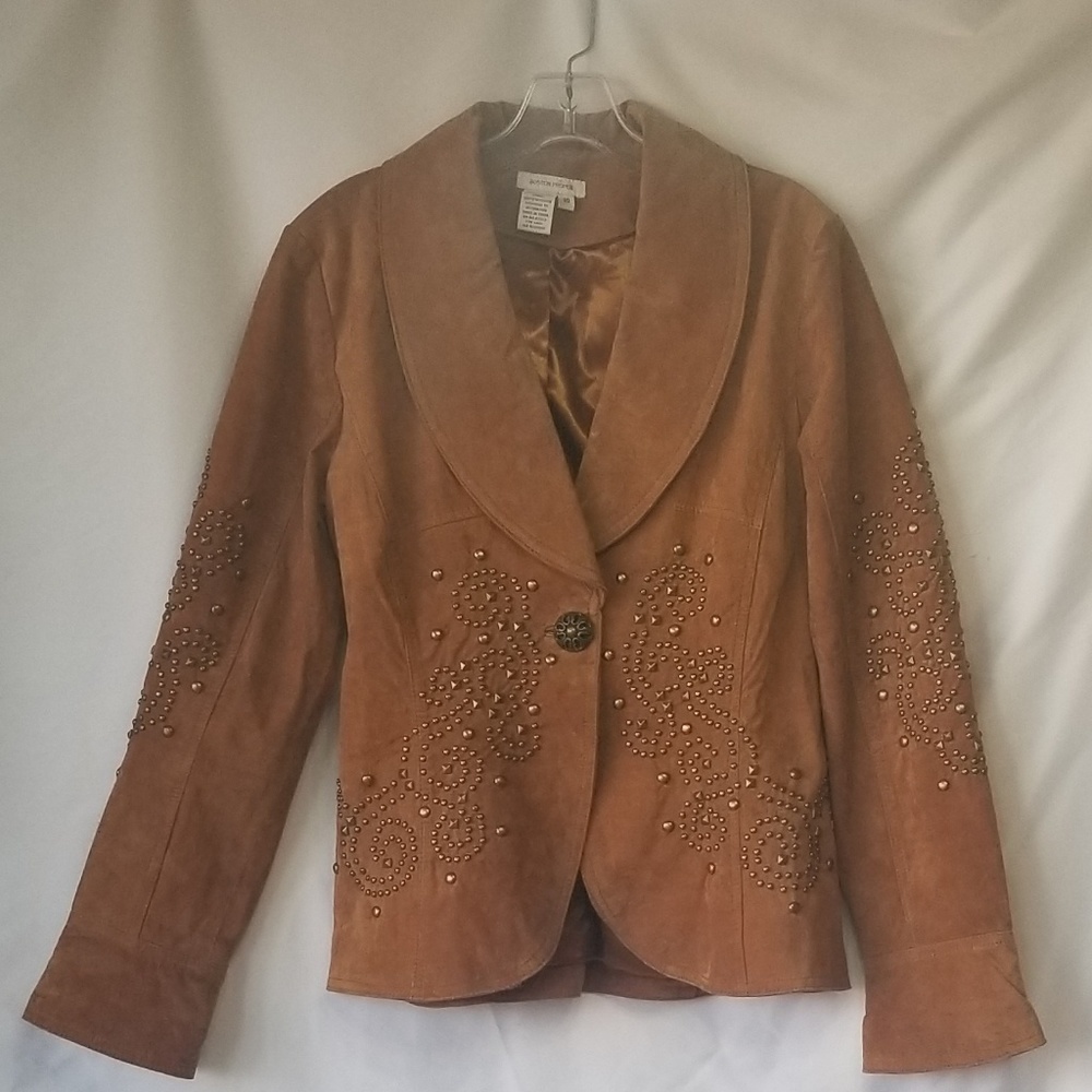 Boston Proper studded Suede Jacket size 10